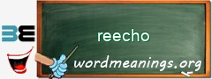 WordMeaning blackboard for reecho